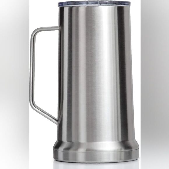 XPAC 22 Ounce Beer Stein with Lid and Handle Stainless Steel - Picture 2 of 10